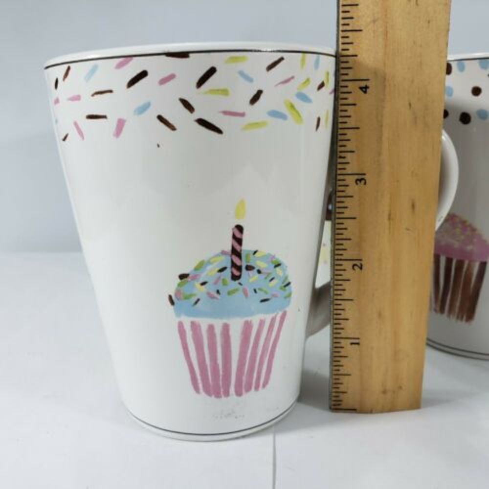 Jennifer Sosik Mugs Oneida Cupcake Mug Stoneware Coffee Used Condition Set Of 4 - Picture 8 of 9